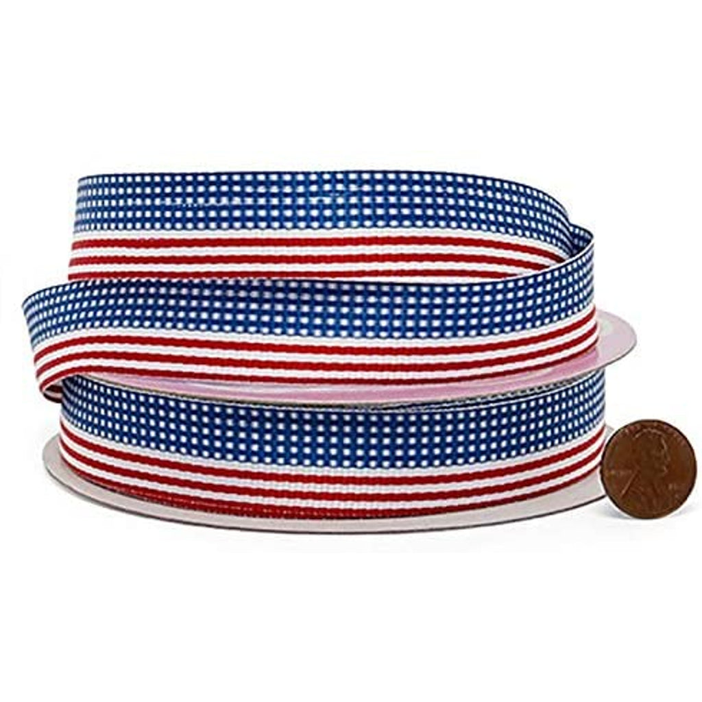 3/4" Wide American Flag Ribbon - 25 Yards (56155001)