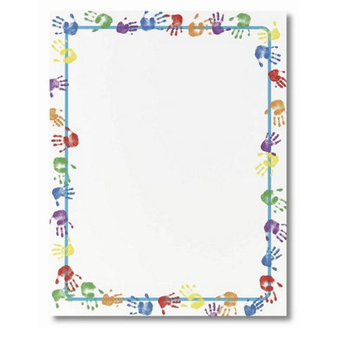 Baby Handprints Stationery Sheets - Sophie's Favors and Gifts