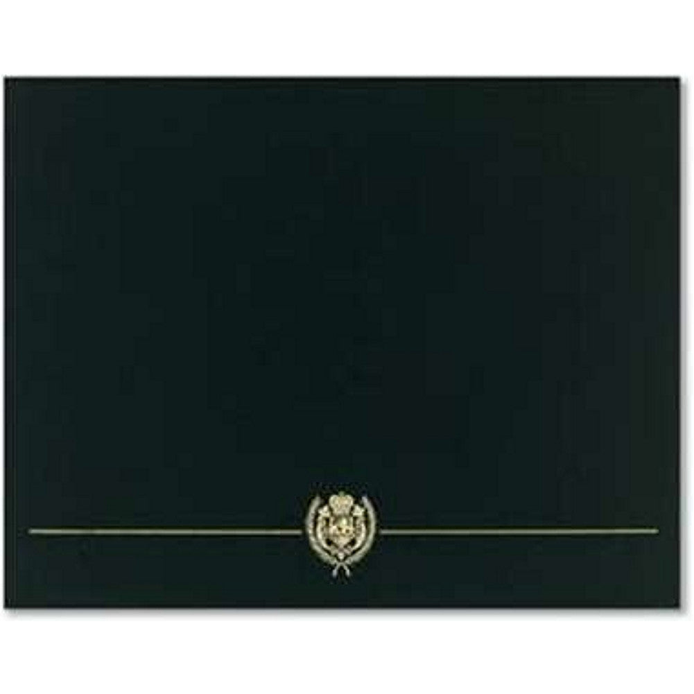 Classic Crest Black Certificate Covers - Sophie's Favors and Gifts