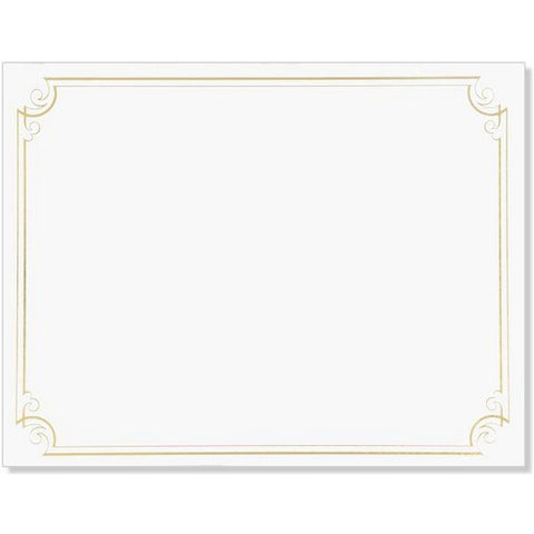 Golden Scroll Frame Foil Certificates - Pack of 24 - Sophie's Favors and Gifts