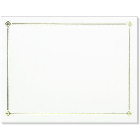 Corner Tiles Gold Foil Certificates - Pack of 12 - Sophie's Favors and Gifts