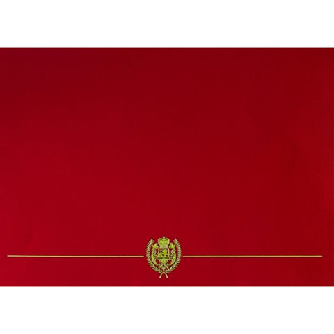 Classic Crest Red Certificate Covers (Pack of 5) - Sophie's Favors and Gifts