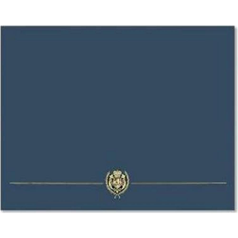 Classic Crest Navy Blue Certificate Covers - Sophie's Favors and Gifts