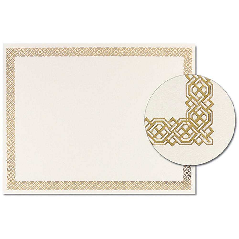 Gold Braided Foil Certificates - Pack of 12 - Sophie's Favors and Gifts