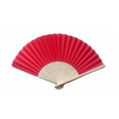 Silk Fan - Red (set of 10) - Sophie's Favors and Gifts
