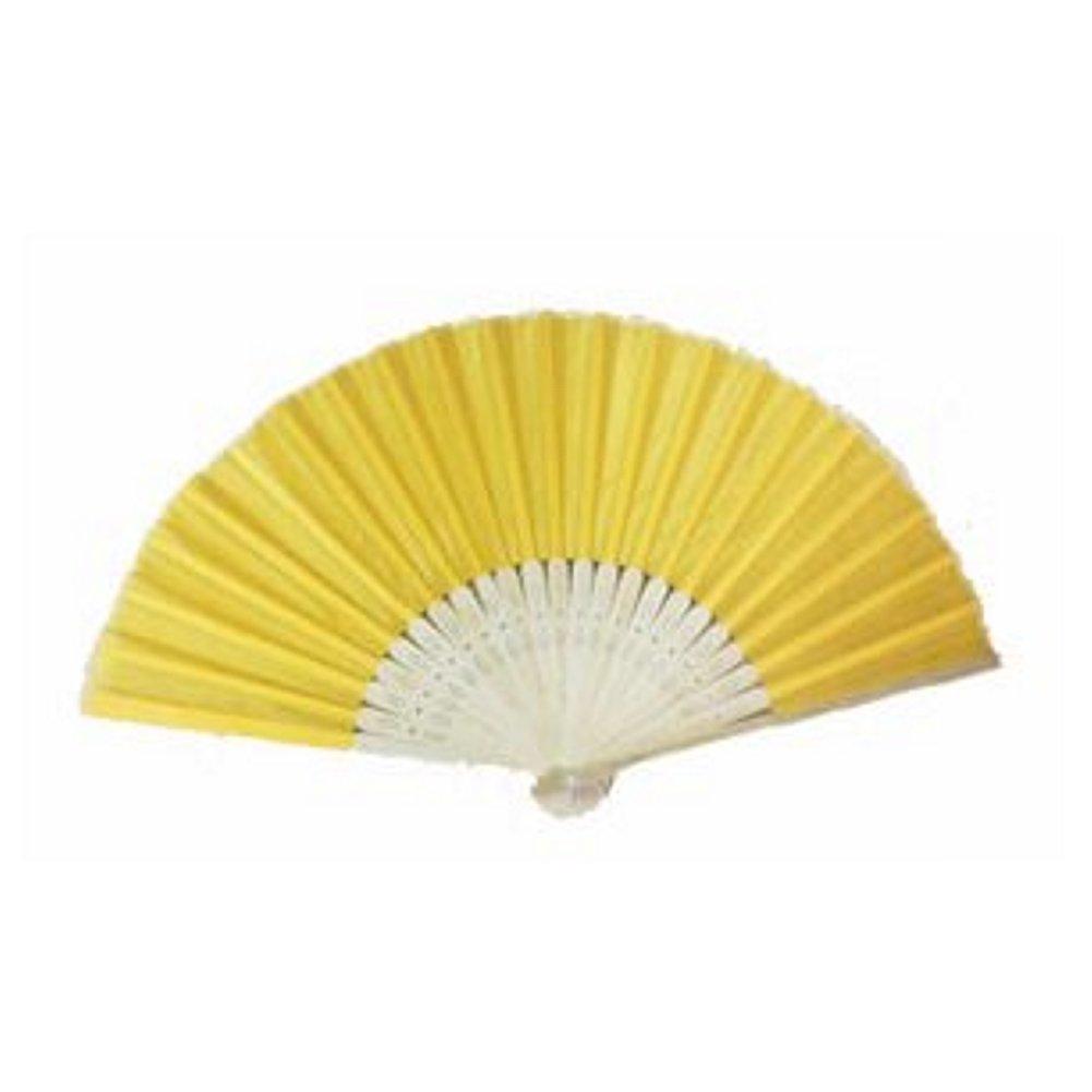 Silk Fan - Yellow (set of 10) - Sophie's Favors and Gifts