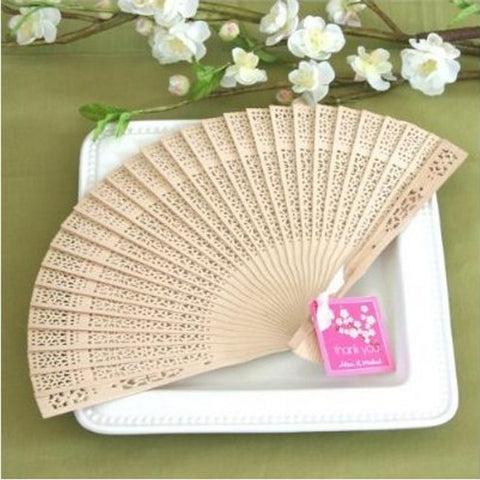 Sandalwood Fan (set of 5) - Sophie's Favors and Gifts