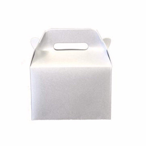 Mini Gable Boxes - SPARKLE WHITE (Set of 48) - Sophie's Favors and Gifts