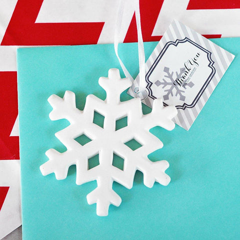 Porcelain Snowflake Ornament (set of 10) - Sophie's Favors and Gifts