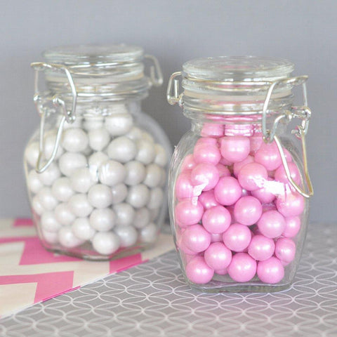 Blank Glass Jar with Swing Top Lid - SMALL (Set of 30) - Sophie's Favors and Gifts