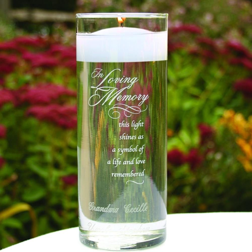 In Loving Memory Glass Cylinder - Sophie's Favors and Gifts