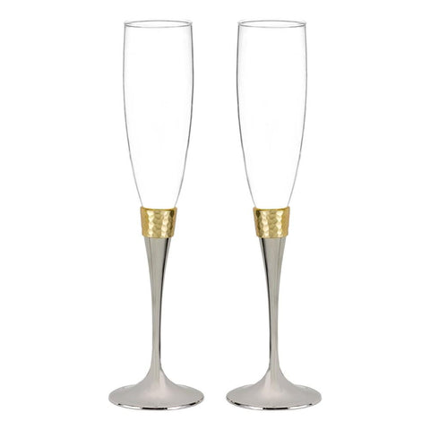 Hammered Gold Flutes - Sophie's Favors and Gifts