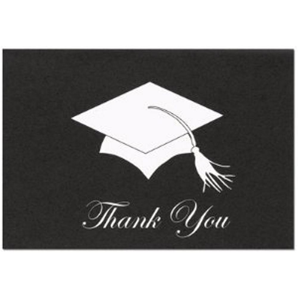 Graduation Hat Thank You Note Cards and Envelopes - 48 - Sophie's Favors and Gifts