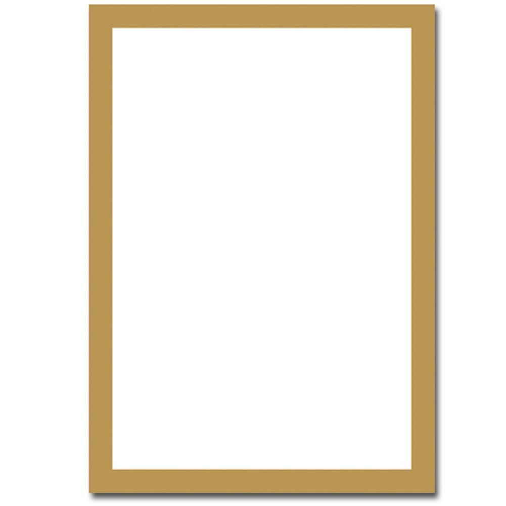 Metallic Gold Border Flat Cards With Envelopes - Sophie's Favors and Gifts