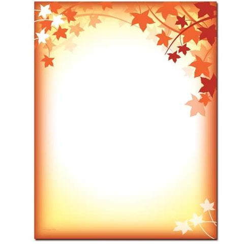 Fall Silhouette Letterhead - 100 Sheets - Sophie's Favors and Gifts