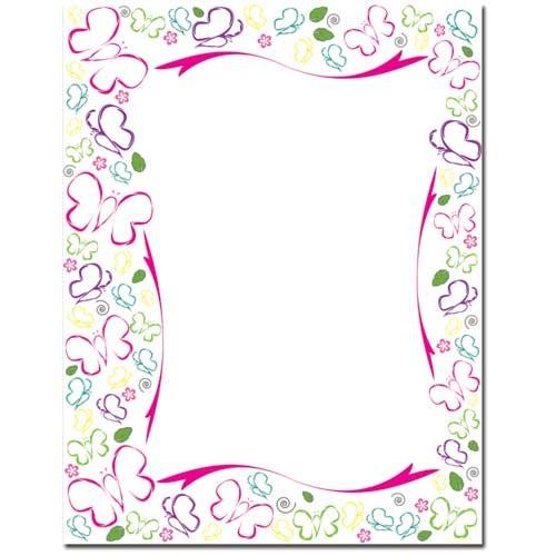 Sketched Butterflies Letterhead - 100 Sheets - Sophie's Favors and Gifts