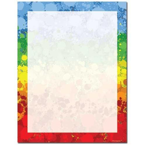 Paint Drops Letterhead - 100 Sheets - Sophie's Favors and Gifts