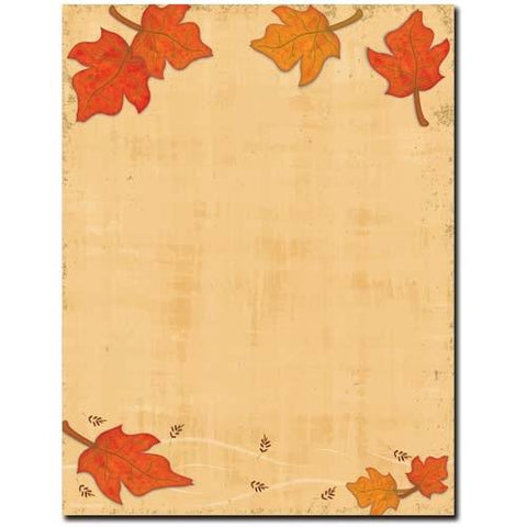 Falling Leaves Letterhead - 100 Sheets - Sophie's Favors and Gifts