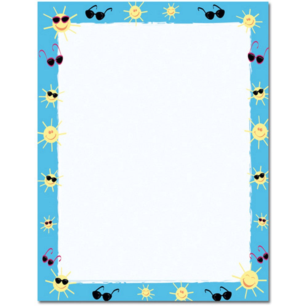 80 Sun and Shades Letterhead Sheets - Sophie's Favors and Gifts