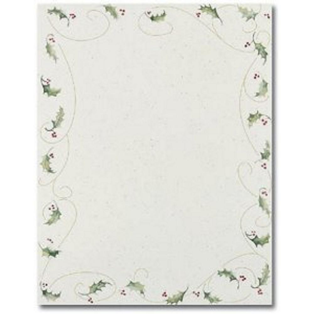 Holly Bunch Letterhead Sheets - Sophie's Favors and Gifts