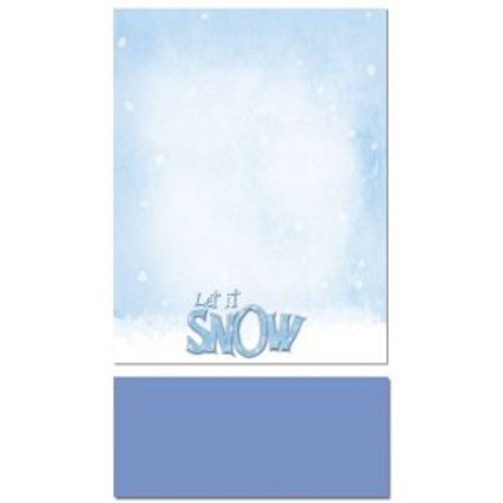 Let It Snow Holiday Letterhead Sheets and Cobalt Blue Envelopes - Sophie's Favors and Gifts