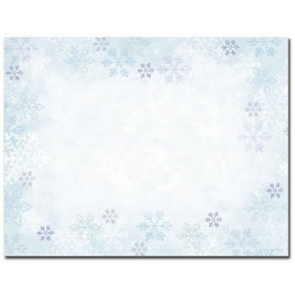 Blue Snowflakes Printable Holiday Postcards - Sophie's Favors and Gifts