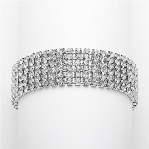 Petite Size 6-Row Rhinestone Prom or Homecoming Bracelet - Sophie's Favors and Gifts