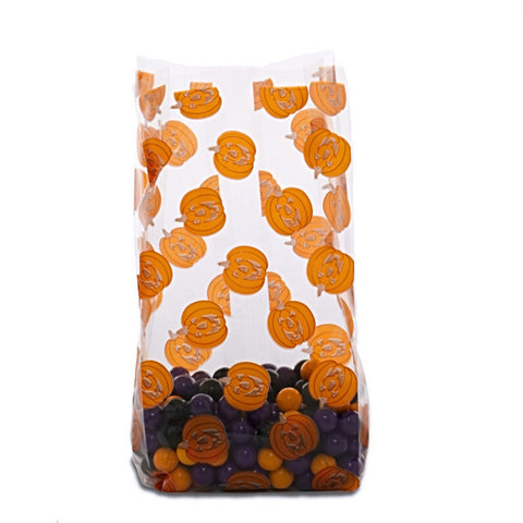 Pumpkins Halloween Cello Goodie Bags - 20/Pack (7.5in. x 3.5in.) - Sophie's Favors and Gifts
