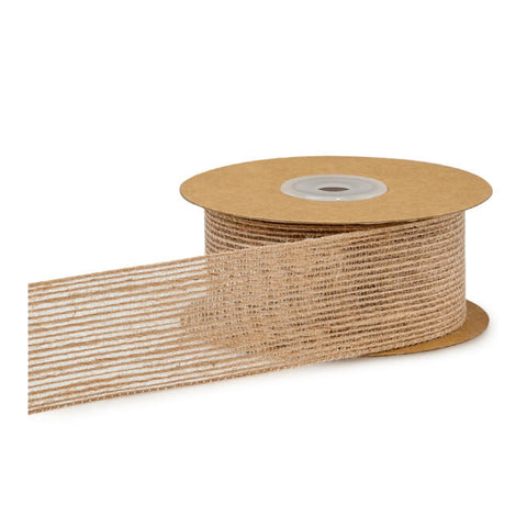 1.5" Wide Natural Woodland Jute Ribbon - 10 Yards (599021)