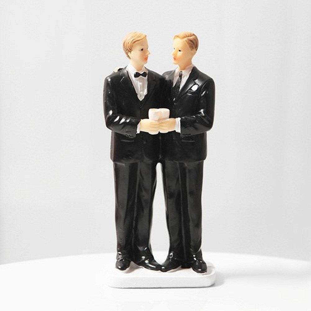 Gay Wedding Cake Topper - 5 1/2" Tall x 2 1/2" Wide (RB7950)