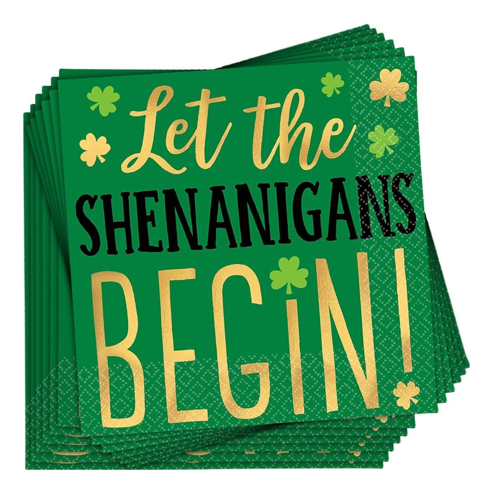 St. Patrick's Day 'Let The Shenanigans Begin' Small Napkins (16ct) (50777734)
