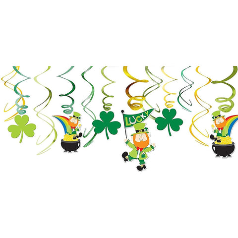 St. Patrick's Day Leprechaun Swirl Decorations (670083)