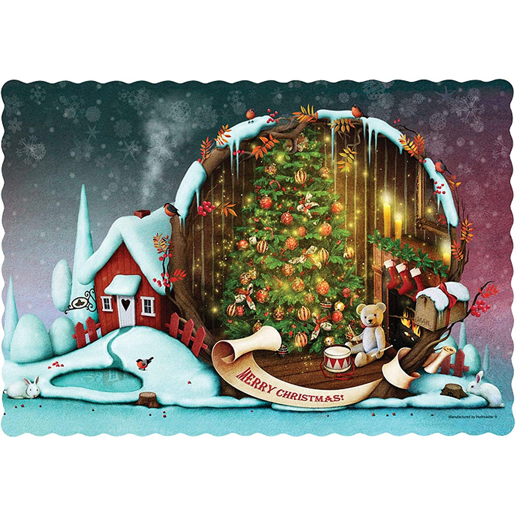 Merry Christmas Tree Paper Placemats - 10in. x 14in. (702093)