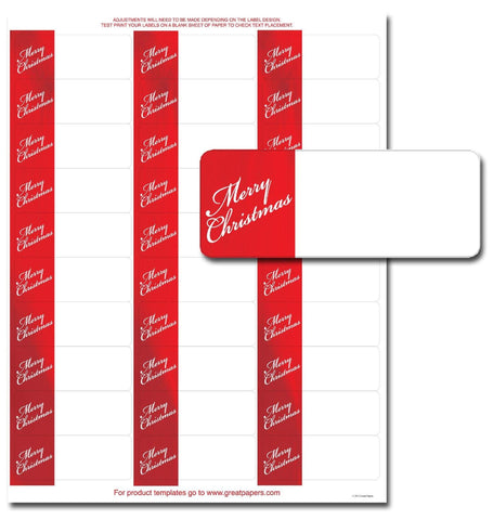Merry Christmas Red Foil Address Labels - 120 Pack (2013271)