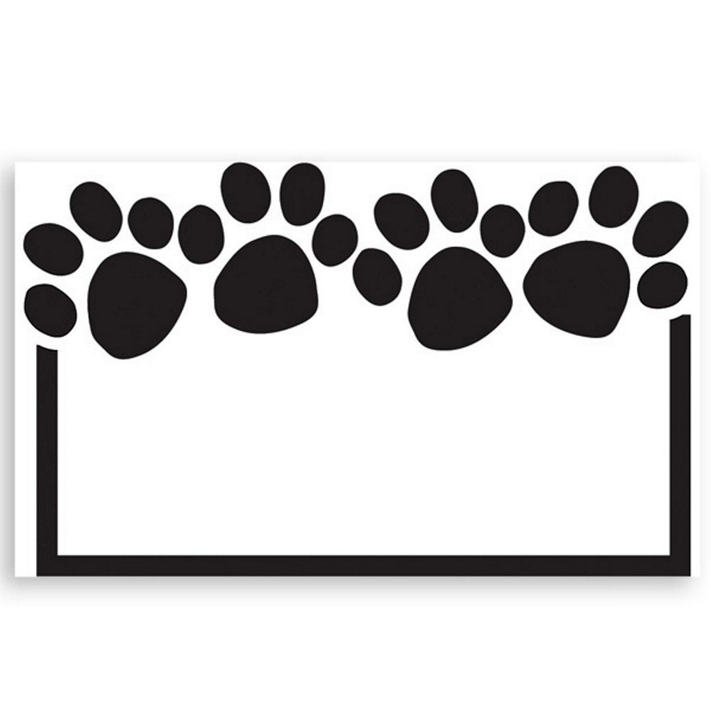 Paw Print Enclosure Gift Cards - 3.5" x'2.25" - 50 Pack (ac6002)