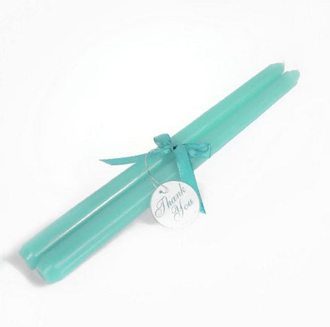 10" Turquoise Taper Candles - Set Of 2 (RB7056TQ)