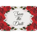 Red Roses Save The Date Postcards - 4in. X 6in. - Sophie's Favors and Gifts