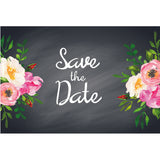 Chalkboard Floral Save The Date Postcards - 4in. X 6in. - Sophie's Favors and Gifts