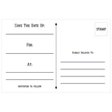 Chalkboard Floral Save The Date Postcards - 4in. X 6in. - Sophie's Favors and Gifts