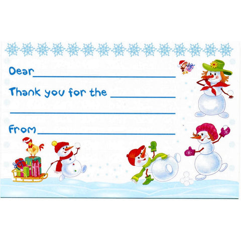 Snow Kids - Kid's Christmas Thank You Postcards - Sophie's Favors and Gifts