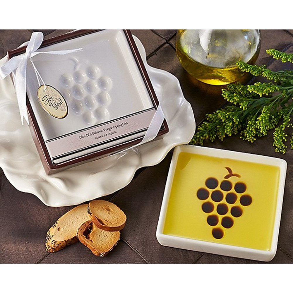 Vineyard Select Olive Oil and Balsamic Vinegar Dipping Plate - Sophie's Favors and Gifts