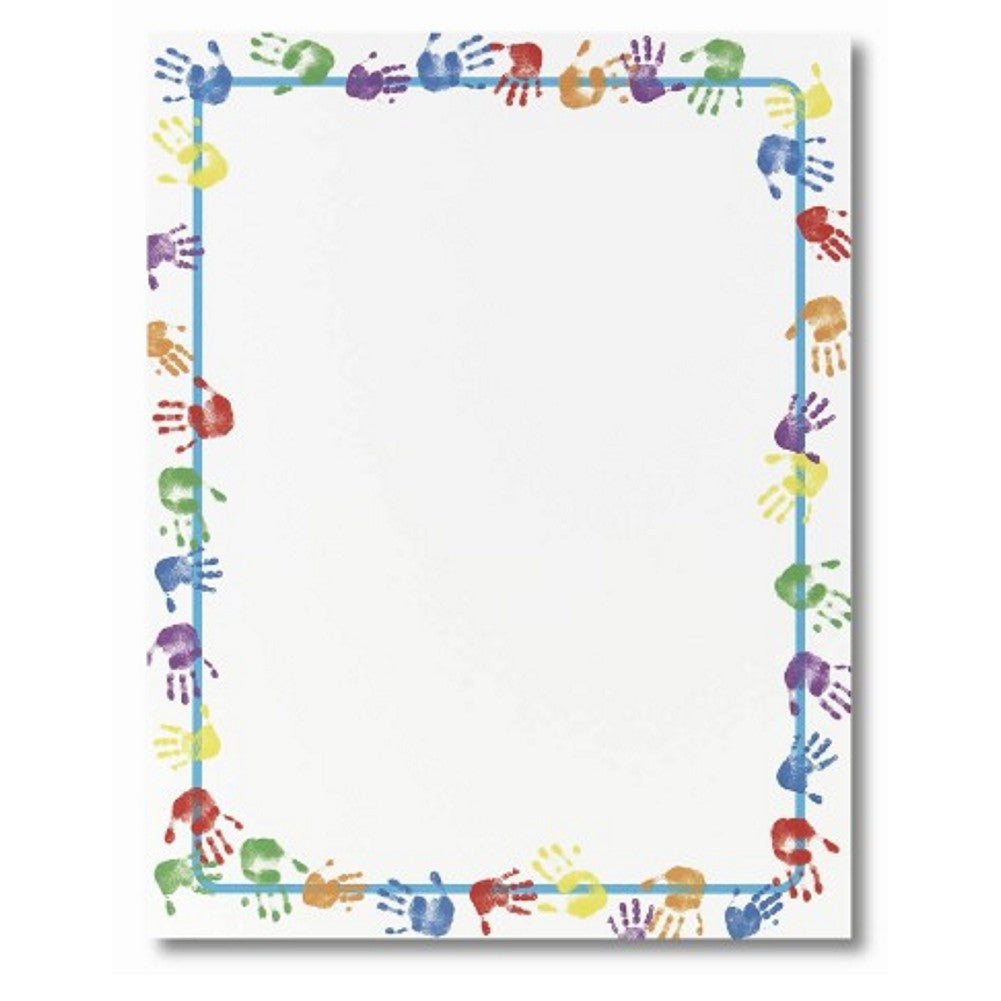 Baby Handprints Stationery Sheets - Sophie's Favors and Gifts