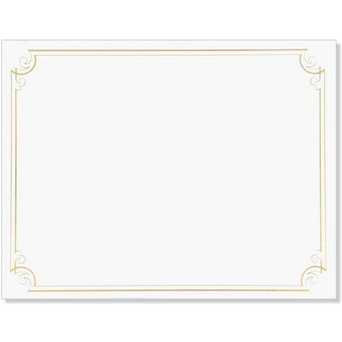 Golden Scroll Frame Foil Certificates (Pack of 12) - Sophie's Favors and Gifts