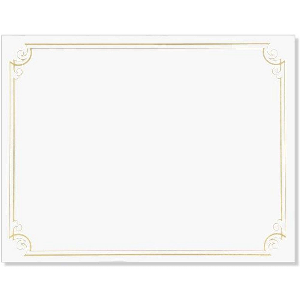 Golden Scroll Frame Foil Certificates - Pack of 24 - Sophie's Favors and Gifts