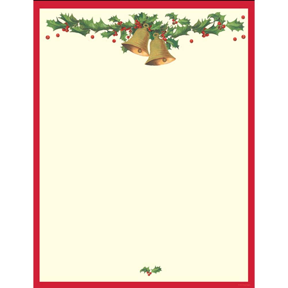 Antique Holiday Bells Letterhead Sheets - Sophie's Favors and Gifts