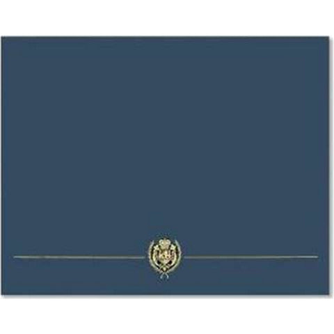 Classic Crest Navy Blue Certificate Covers - Pack of 5 - Sophie's Favors and Gifts