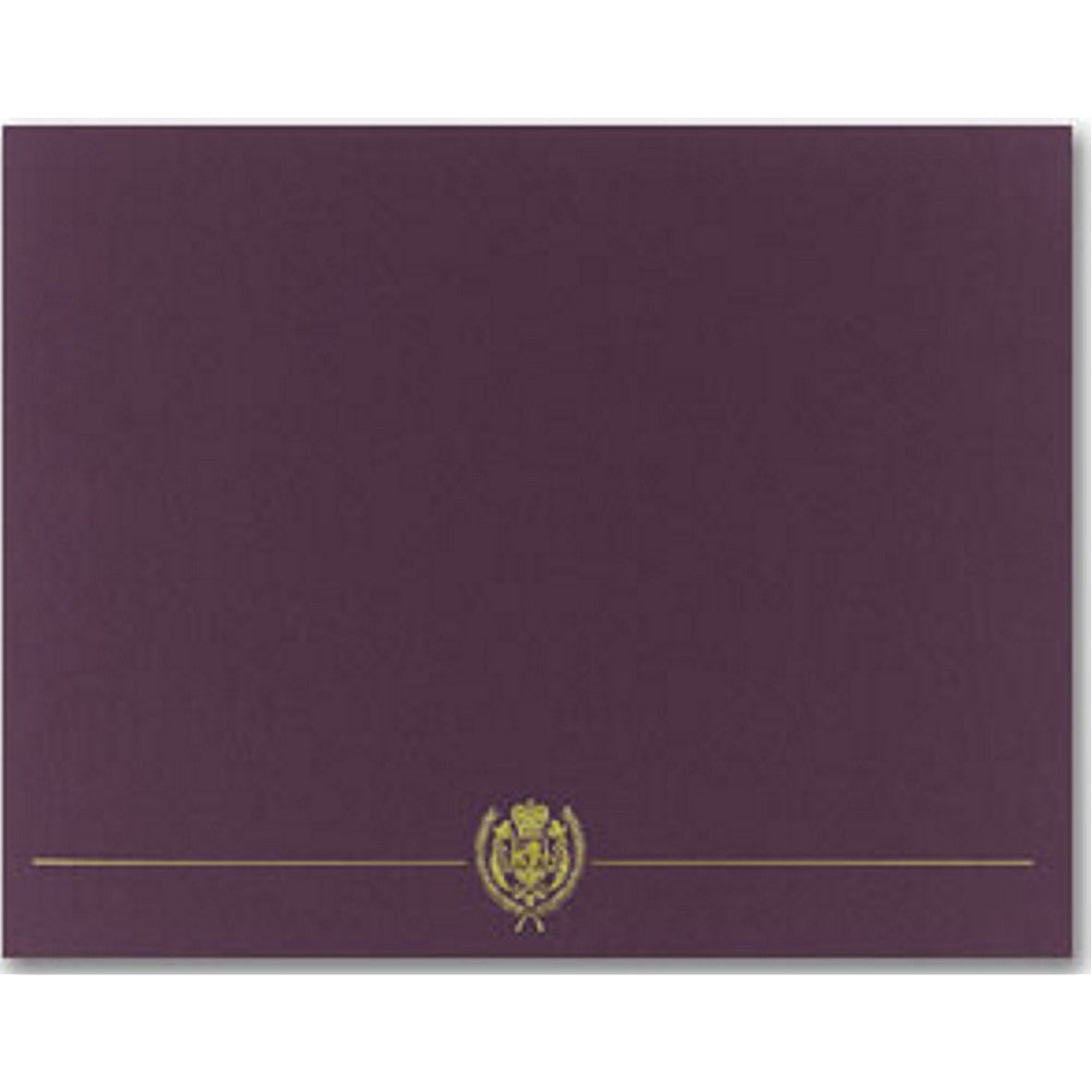 Classic Crest Plum Certificate Covers (Pack of 5) - Sophie's Favors and Gifts