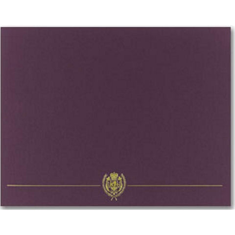 Classic Crest Plum Certificate Covers - Sophie's Favors and Gifts