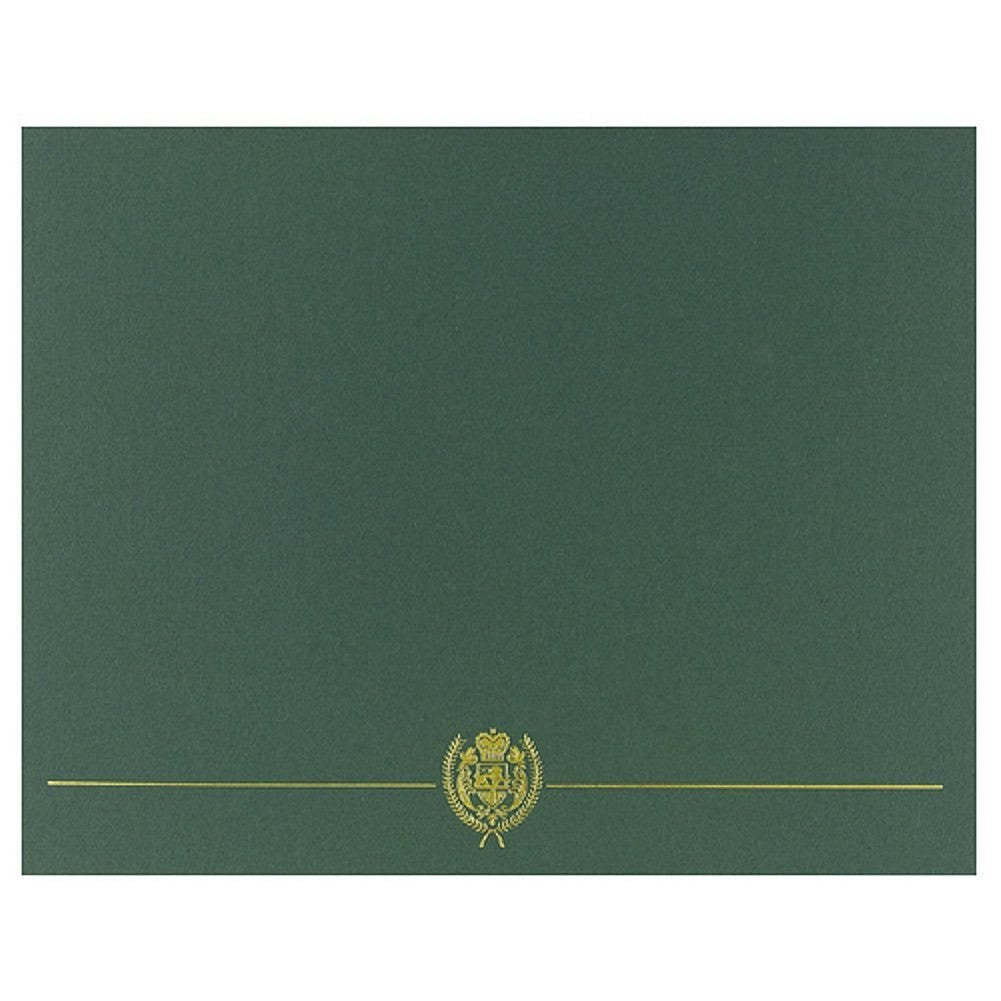 Classic Crest Hunter Green Certificate Covers - 5 Pack - Sophie's Favors and Gifts