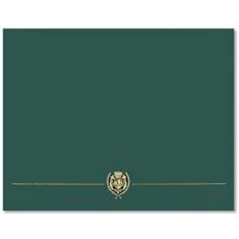 Classic Crest Hunter Green Certificate Covers - Pack of 15 - Sophie's Favors and Gifts